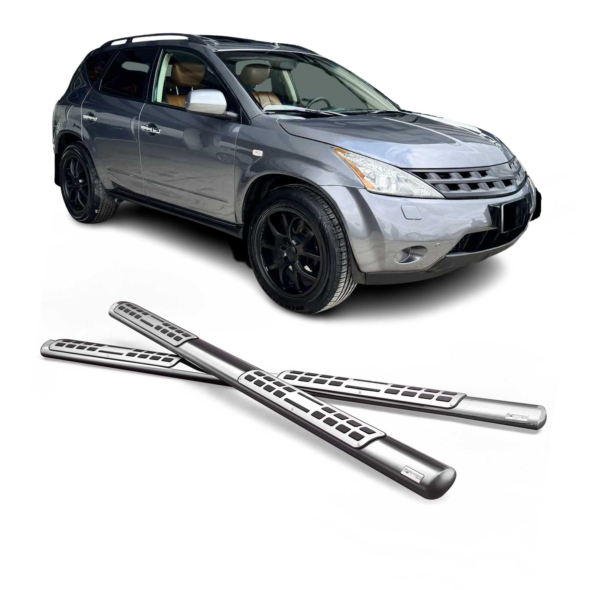 Marchepieds Latéraux pour Nissan Murano 2005-2008 Acier Inoxy Argent