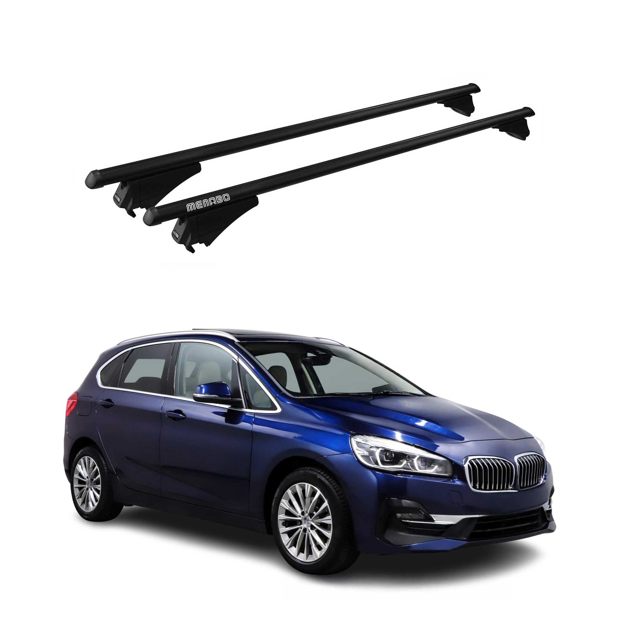 Tiger Barres de toit transversales pour BMW Série 2 F45 Active Tourer 2014-2018