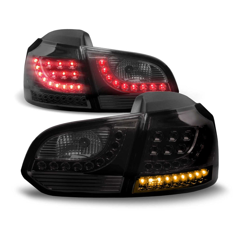 Feux arrière à LED pour Volkswagen Golf 6 2008-2012 Noir 4 pieces