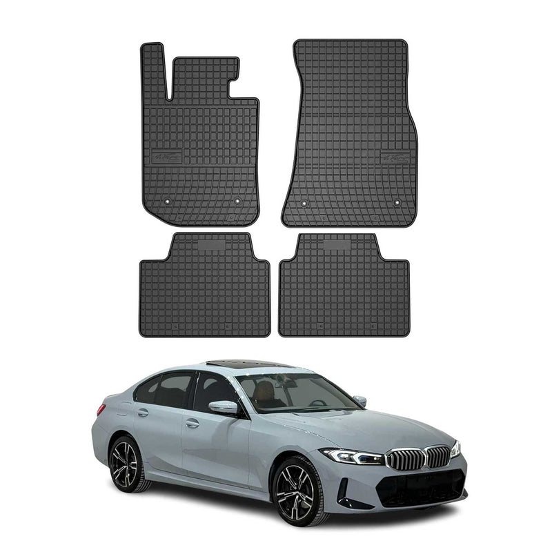 OMAC Tapis de sol pour BMW Série 3 G20 G21 Berline Break 2019-25 Noir caoutchouc