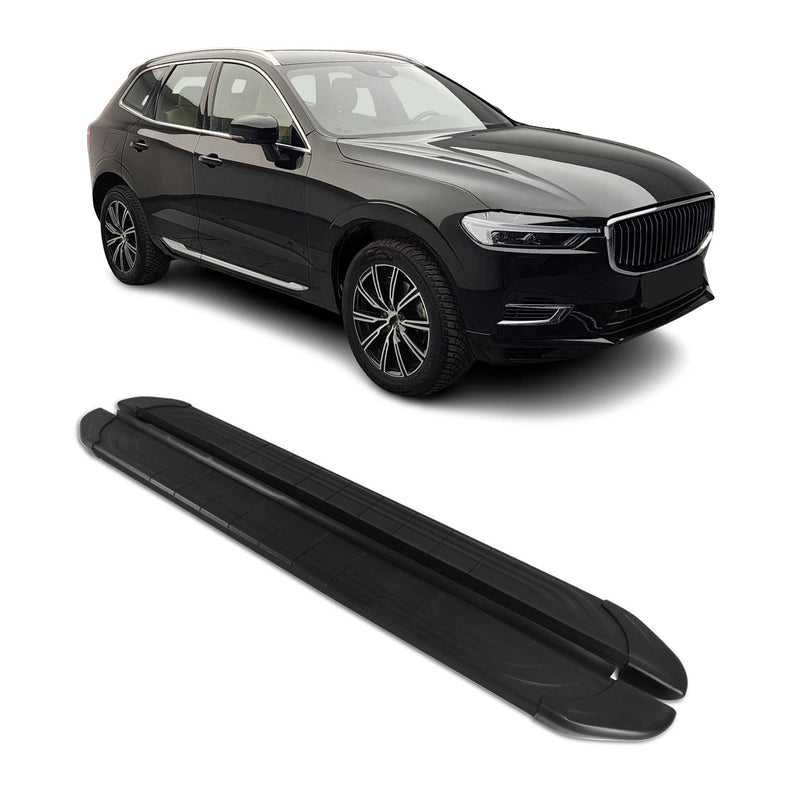 2017-2024 Volvo XC60 Marchepieds latéraux pédale 2Pcs Aluminium Noir
