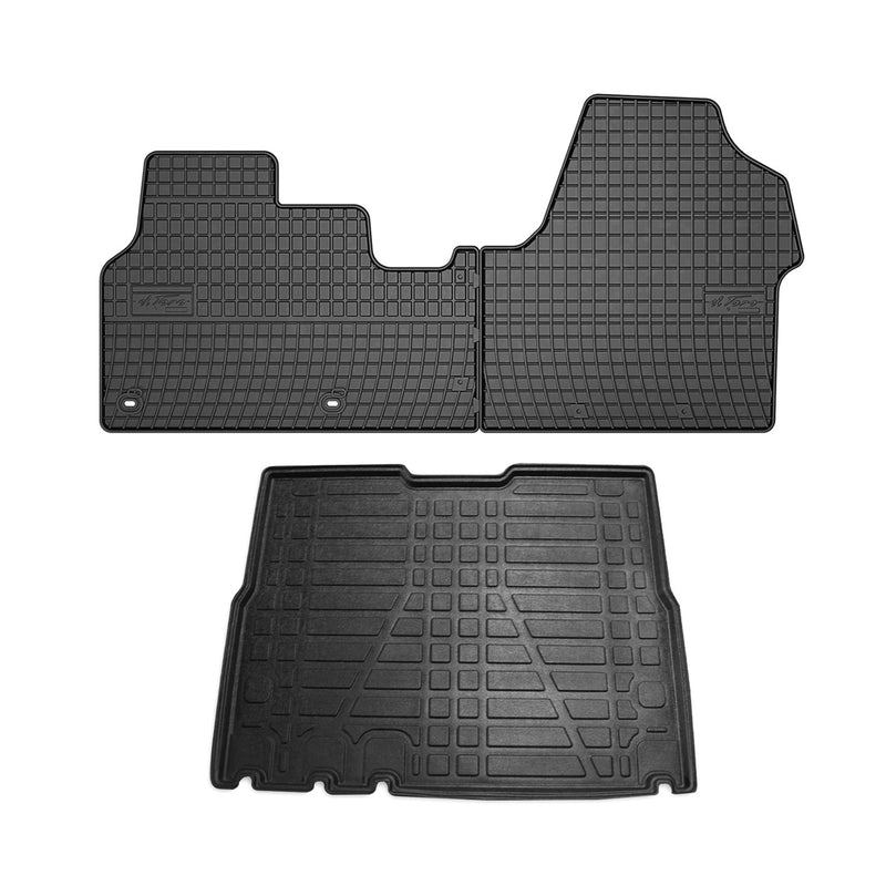 Kit Tapis de sol et coffre pour Citroen Jumpy 2017-2023 TPE Noir