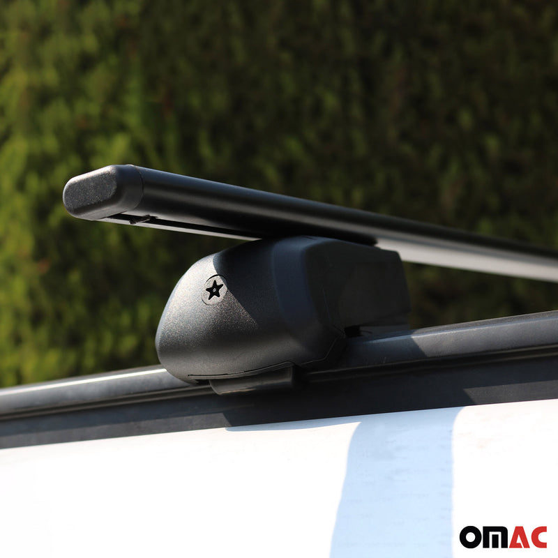 Barres de toit Transversales pour Ford Galaxy 2015-2023 Fer Noir ABE