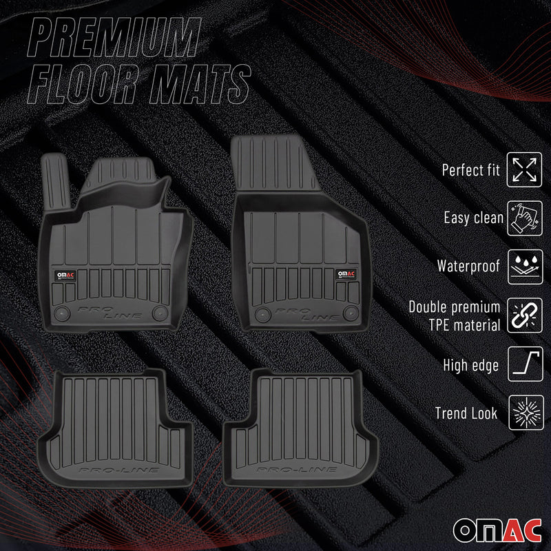 Tapis de Sol pour VW Beetle 2011-2019 Caoutchouc TPE Noir