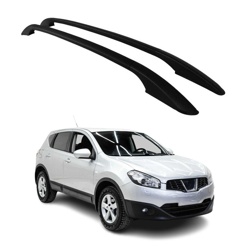 Barres de toit longitudinales pour Nissan Qashqai 2007-2014 en Alu noir