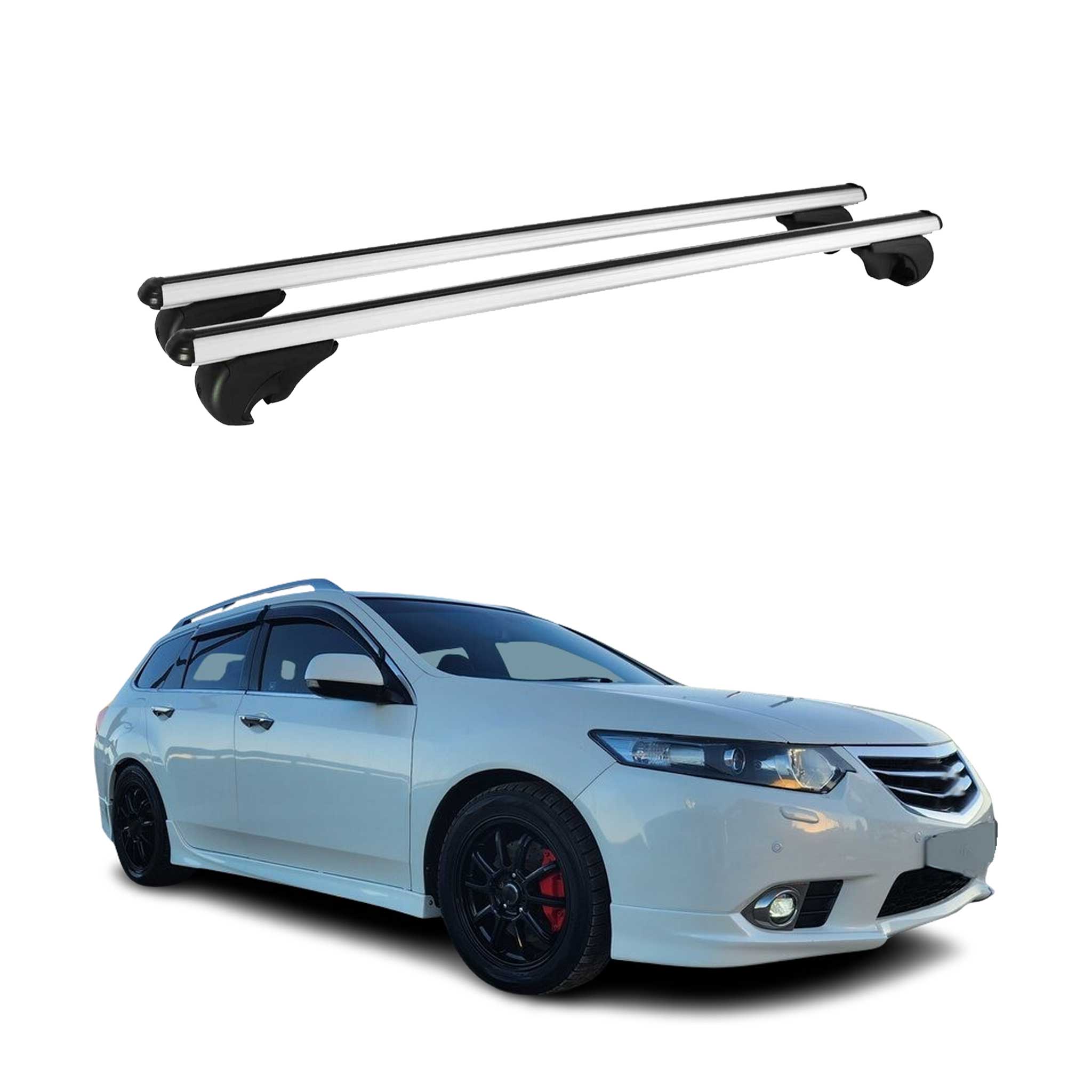 Barres de toit Transversales pour Honda Accord Tourer 2003-2008 Aluminium Argent