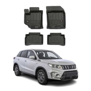 OMAC Tapis de sol en caoutchouc pour Suzuki Vitara 2015-2024 Noir Premium