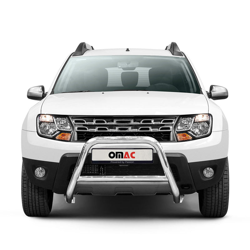 Pare-Buffle Avant Pour Dacia Duster 2013-2017 Acier Inoxydable Argent