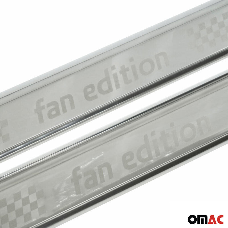 Seuils de porte pour VW Polo 2009-2017 inox chromés 2x