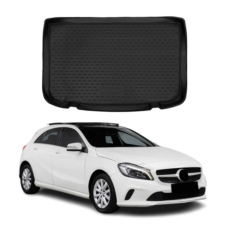 Tapis de Coffre pour Mercedes Classe A W176 2012-2018 Noir TPE