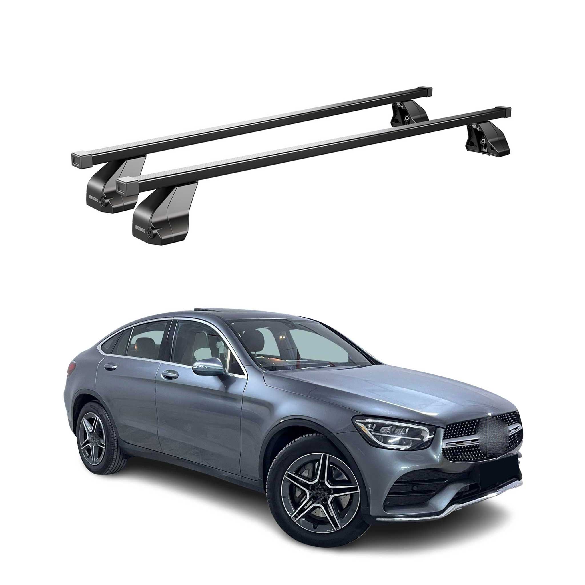 Barres Transversales Menabo pour Mercedes GLC C253 2020-2022 Noir