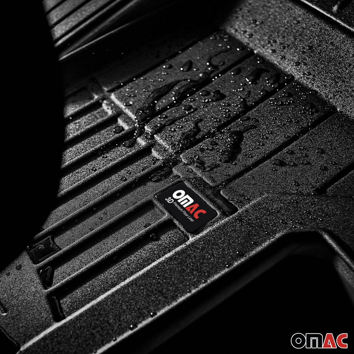 OMAC Tapis de sol caoutchouc pour Audi Q5 FY 2017-2024 Noir Premium