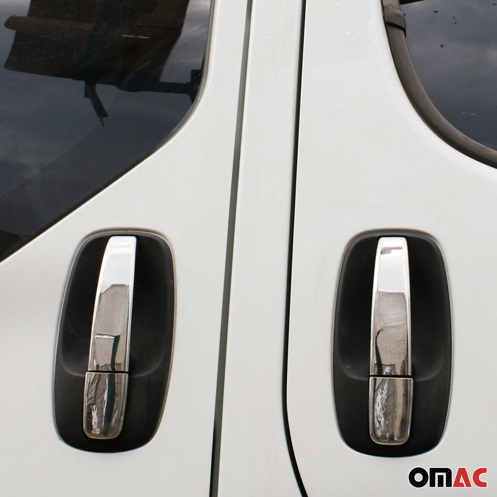 Couverture de poignée de porte pour Renault Trafic 2001-2014 en Acier chromé