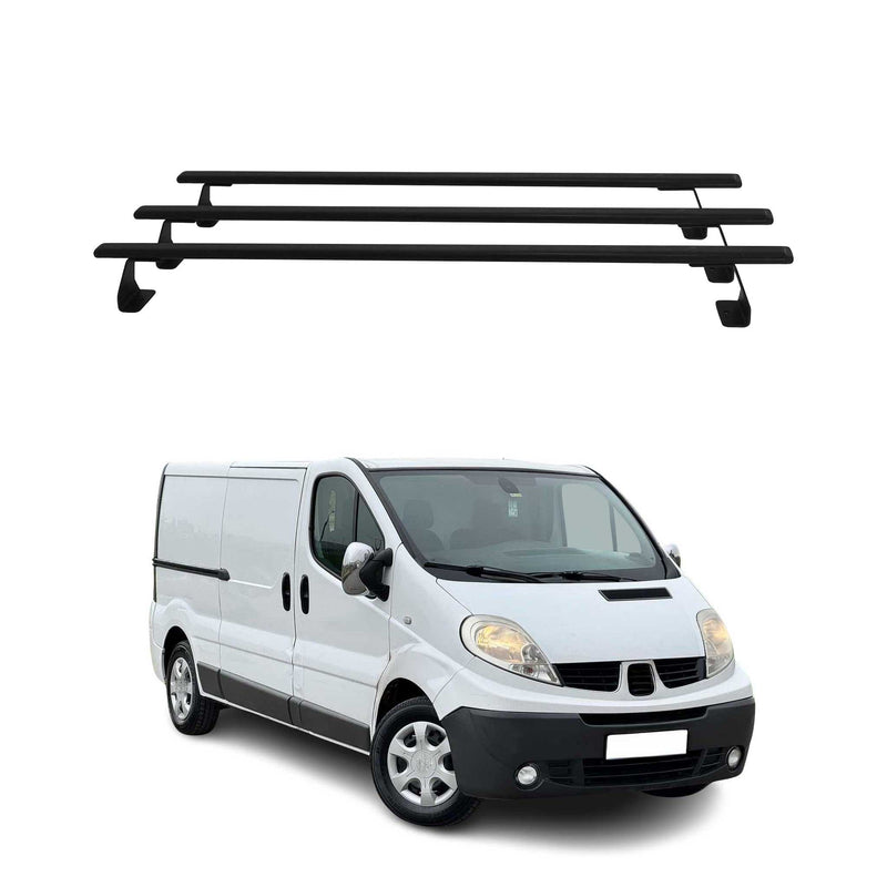 Barres de toit transversales pour Nissan Primastar 2001-2014 noir en Acier