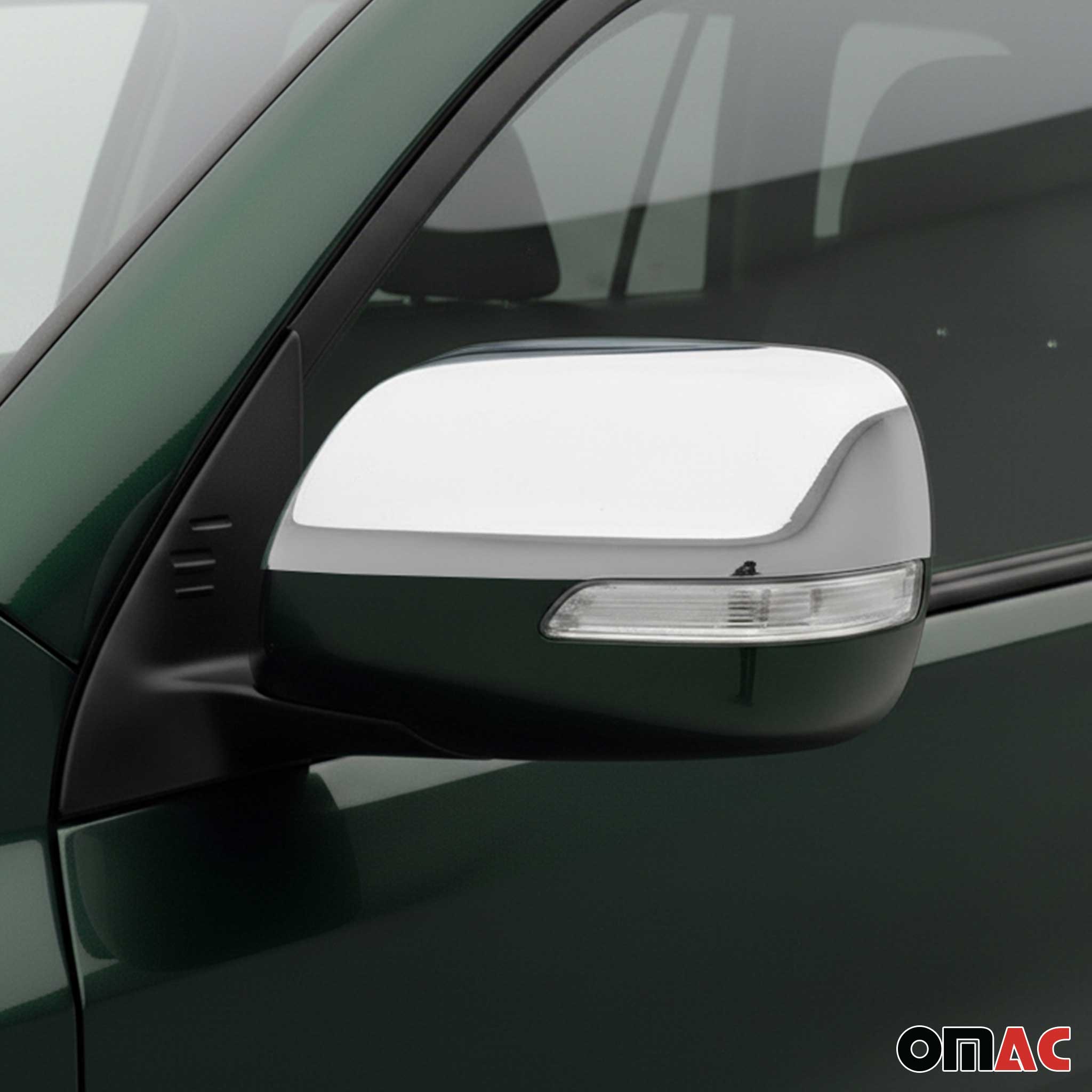 Coques de Rétroviseurs pour Toyota Land Cruiser Prado 2009-2023 Acier Chromé