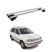 Barres de toit Transversales pour Kia Pride Break 1991-2000 TÜV Alu Gris 2Pcs