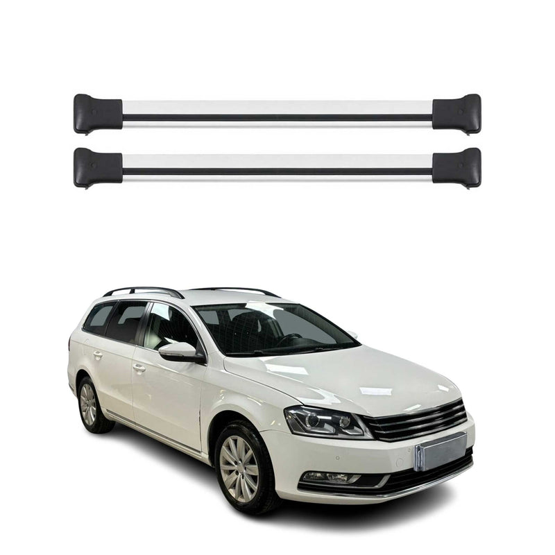 Barres de toit transversales pour VW Passat B7 Variant 2010-2015 Alu Gris