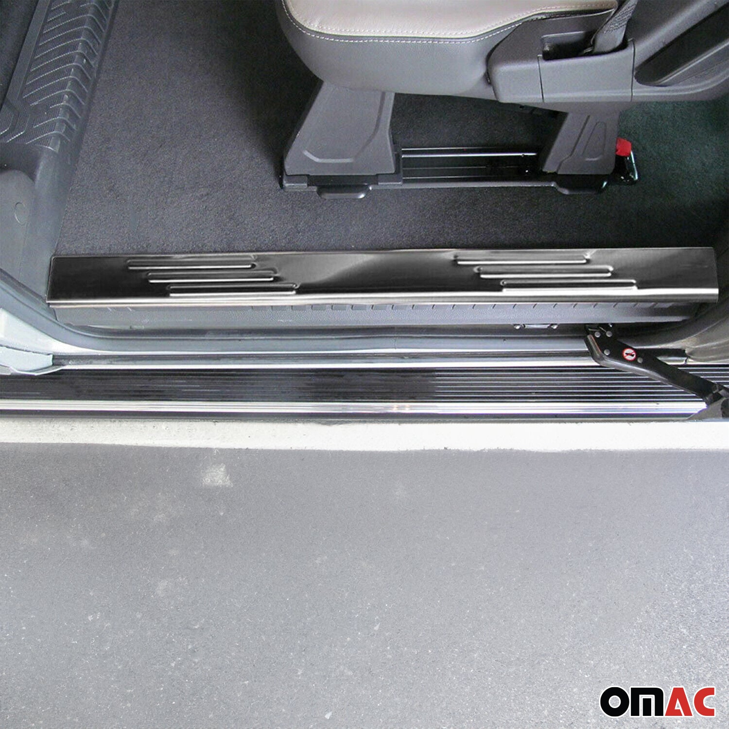 Couverture de Seuil de porte pour Ford Custom 2013-2024 acier inox chromé 2 Pcs