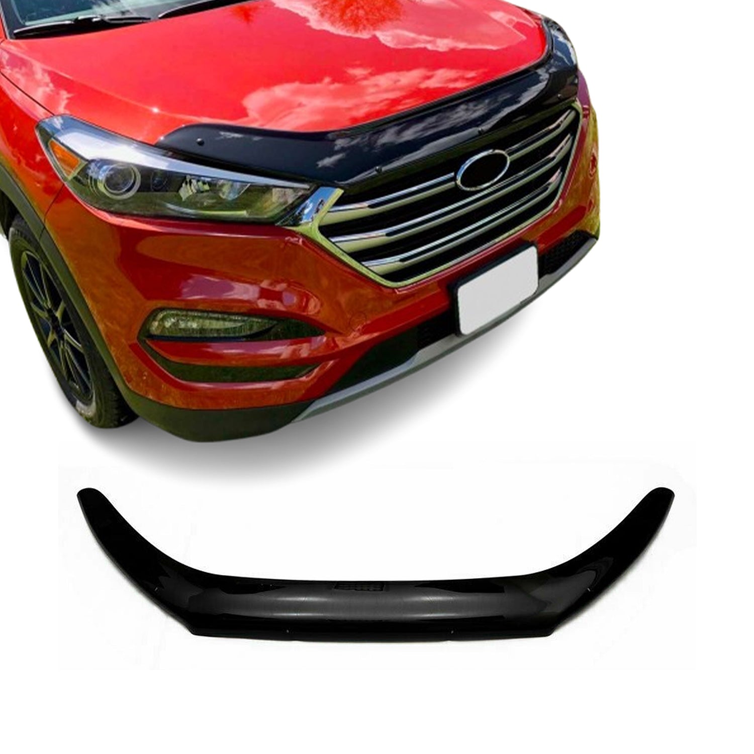 Deflecteurs d'air capot de voiture pour Hyundai Tucson 2015-2021 Acrylique Noir