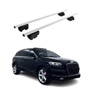Barres de toit Transversales pour Audi Q7 4L 2006-2015 Fer Argent ABE