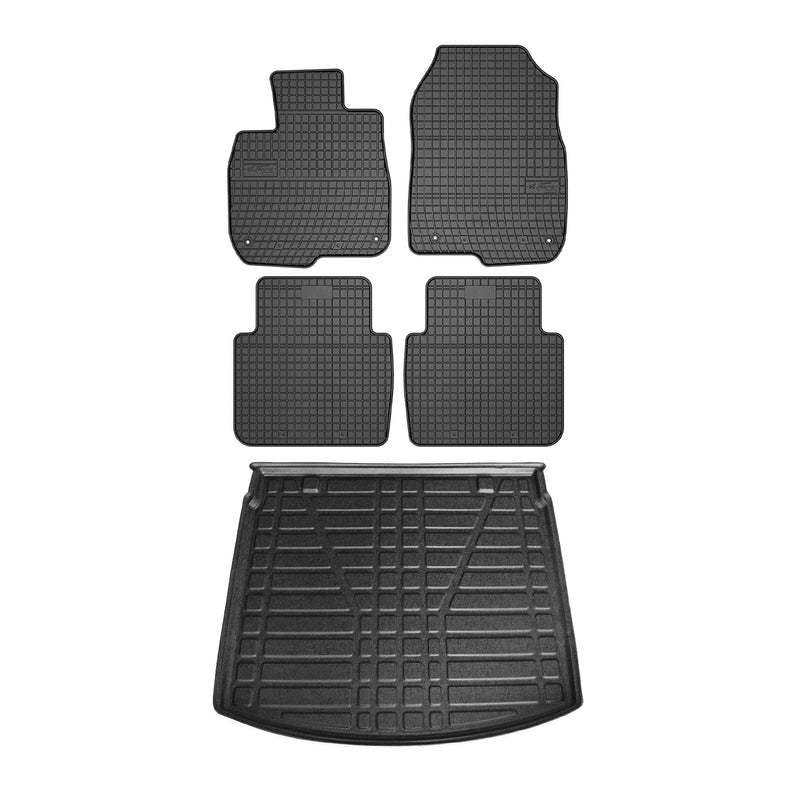 Kit Tapis de sol et coffre pour Honda CR-V 2016-2024 TPE Noir