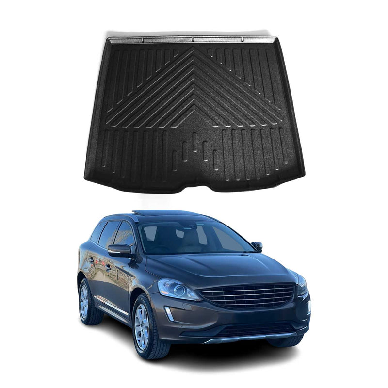 Tapis de Coffre pour Volvo XC60 2009-2021 en Noir TPE