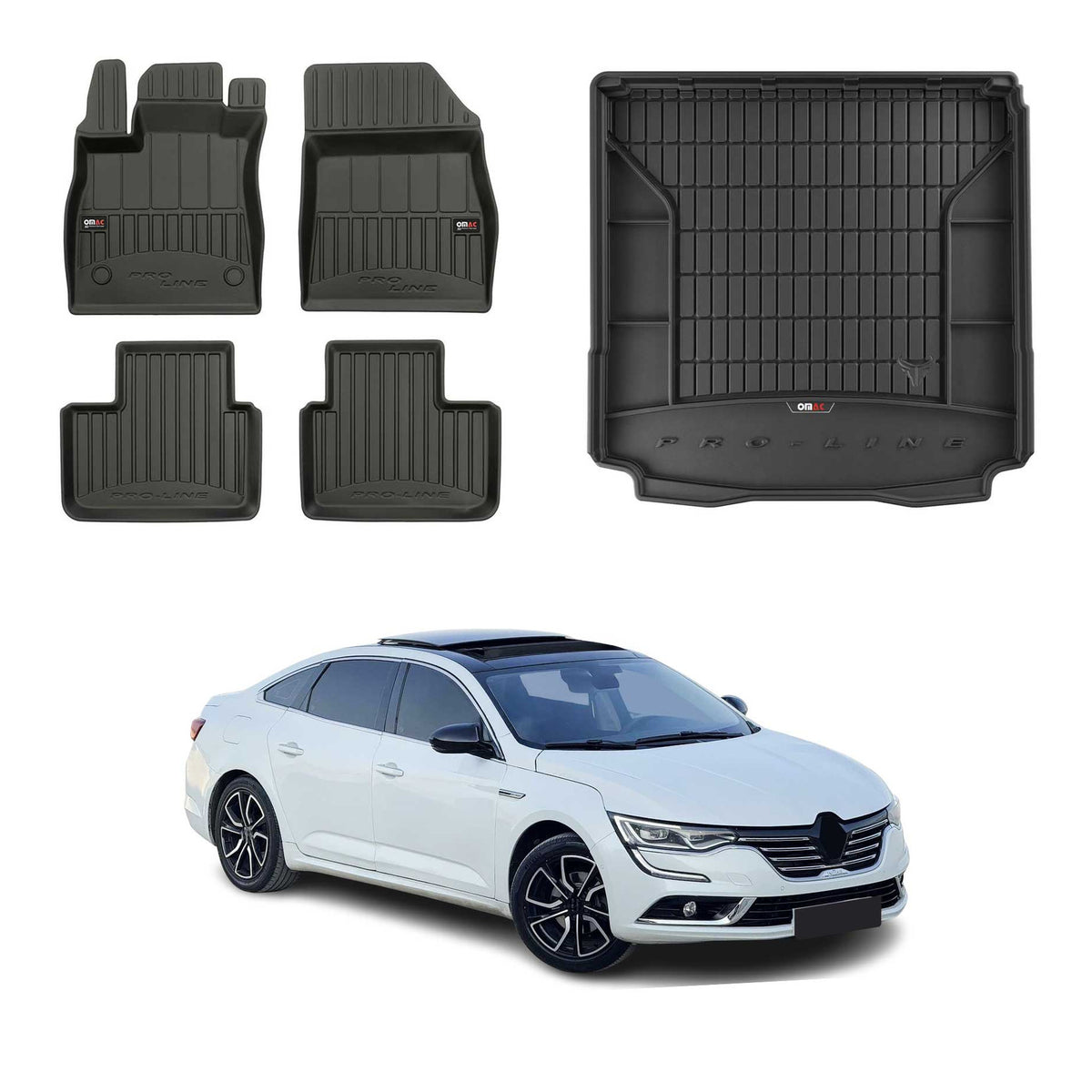 OMAC Kit Tapis de Sol et Coffre pour Renault Talisman Break 2015-2022