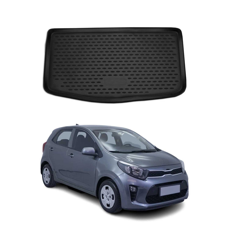 Tapis de Coffre pour Kia Picanto 2017-2021 TPE Noir