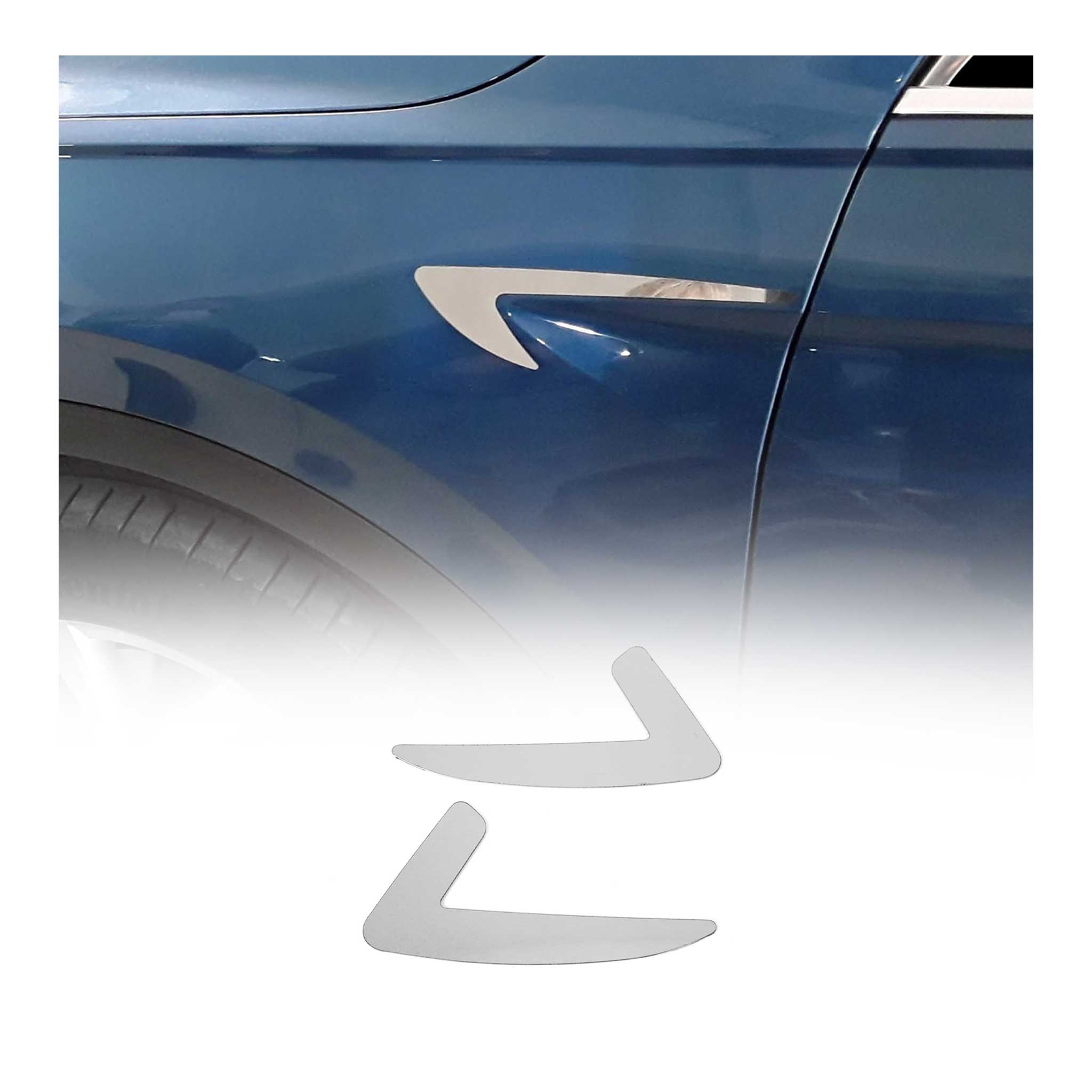 Bandes décoratives latérales chromées pour VW Passat B5 1996-2005 inox 2Pcs