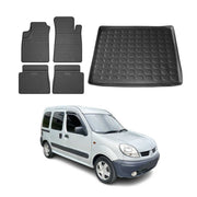 Kit Tapis de sol et coffre pour Renault Kangoo 1999-2008 TPE Noir