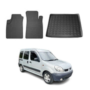 Kit Tapis de sol et coffre pour Renault Kangoo 1999-2008 Noir