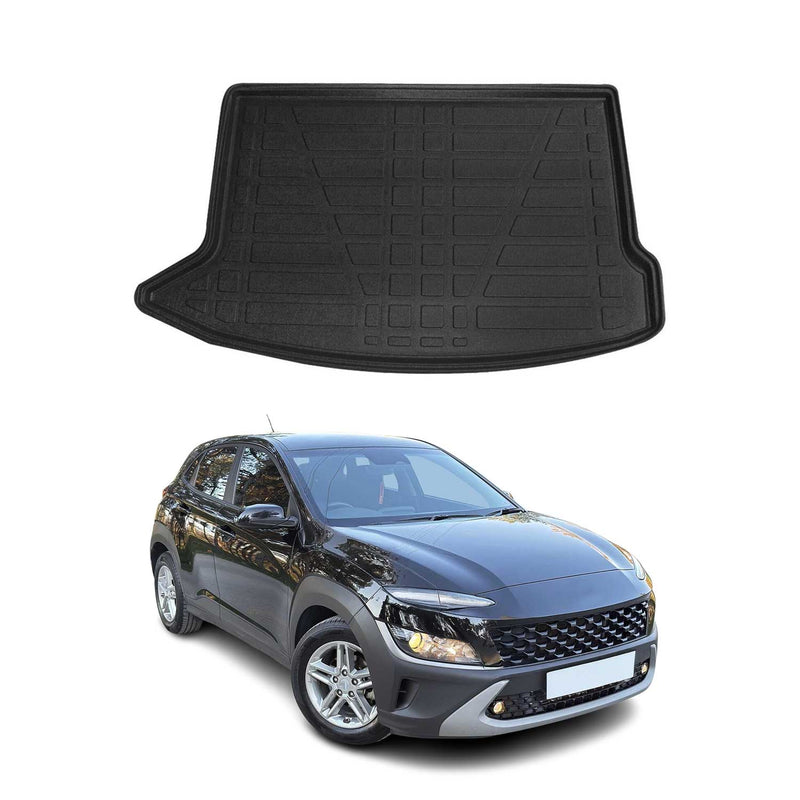 Tapis de Coffre pour Hyundai Kona 2018-2022 en TPE Noir