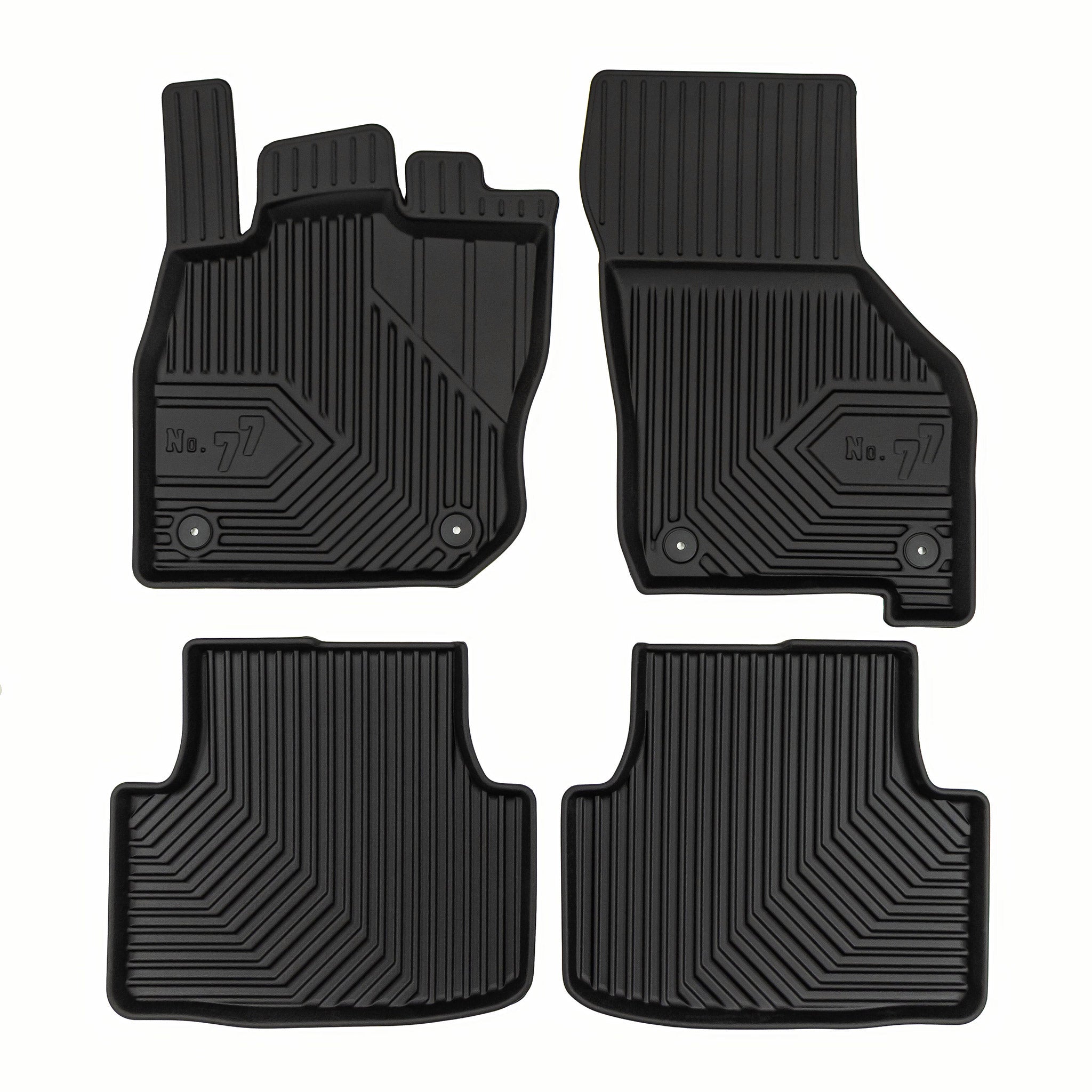 Tapis de Sol de Voiture pour VW Golf Break Mild Hybrid 2019-2026 TPE Noir 4Pcs