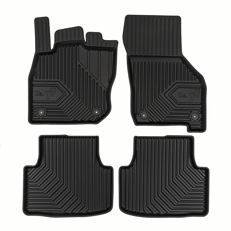 Tapis de Sol de Voiture pour VW Golf Break Mild Hybrid 2019-2025 TPE Noir 4Pcs