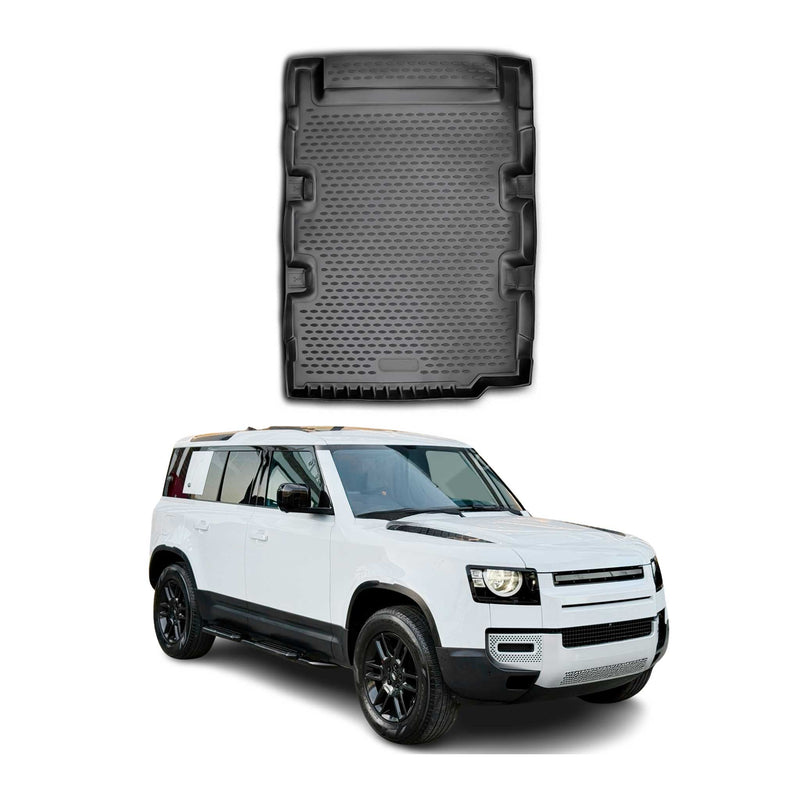 Tapis de Coffre pour Land Rover Defender 2007-2021 Noir TPE