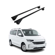 Barres de toit Transversales pour VW Transporter T7 2024-2026 Acier Noir 2Pcs