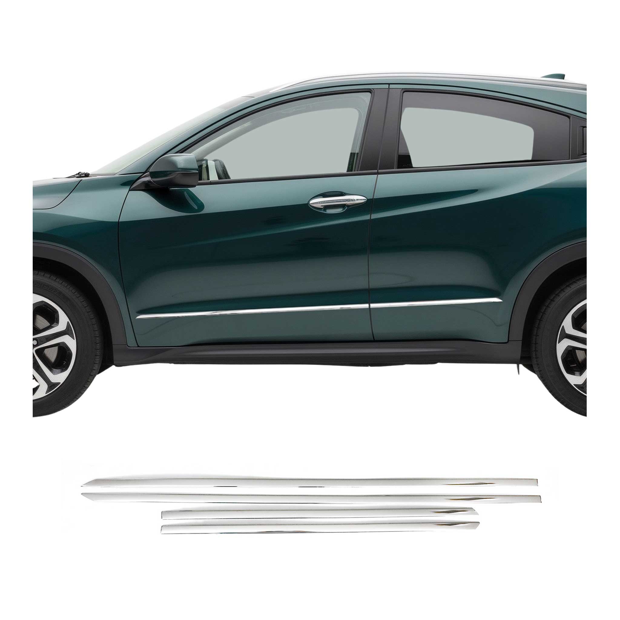 Garniture Baguette de porte latérale pour Honda HR-V 2015-2021 acier inox 4Pcs