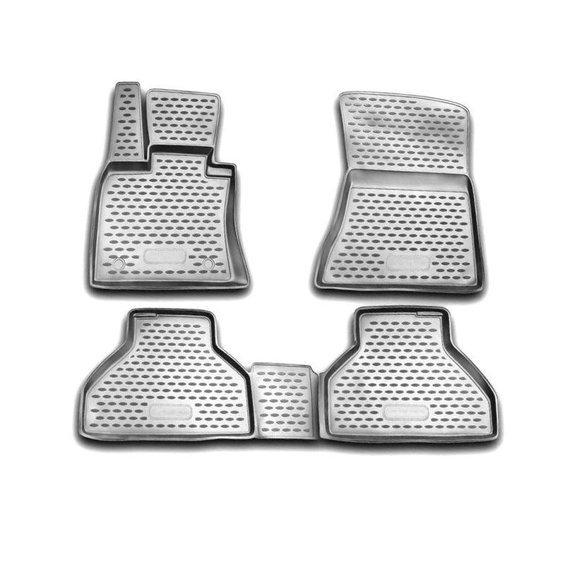 OMAC 3D Tapis de sol pour BMW X5 E70 2006-2013 caoutchouc TPE Gris 4Pcs