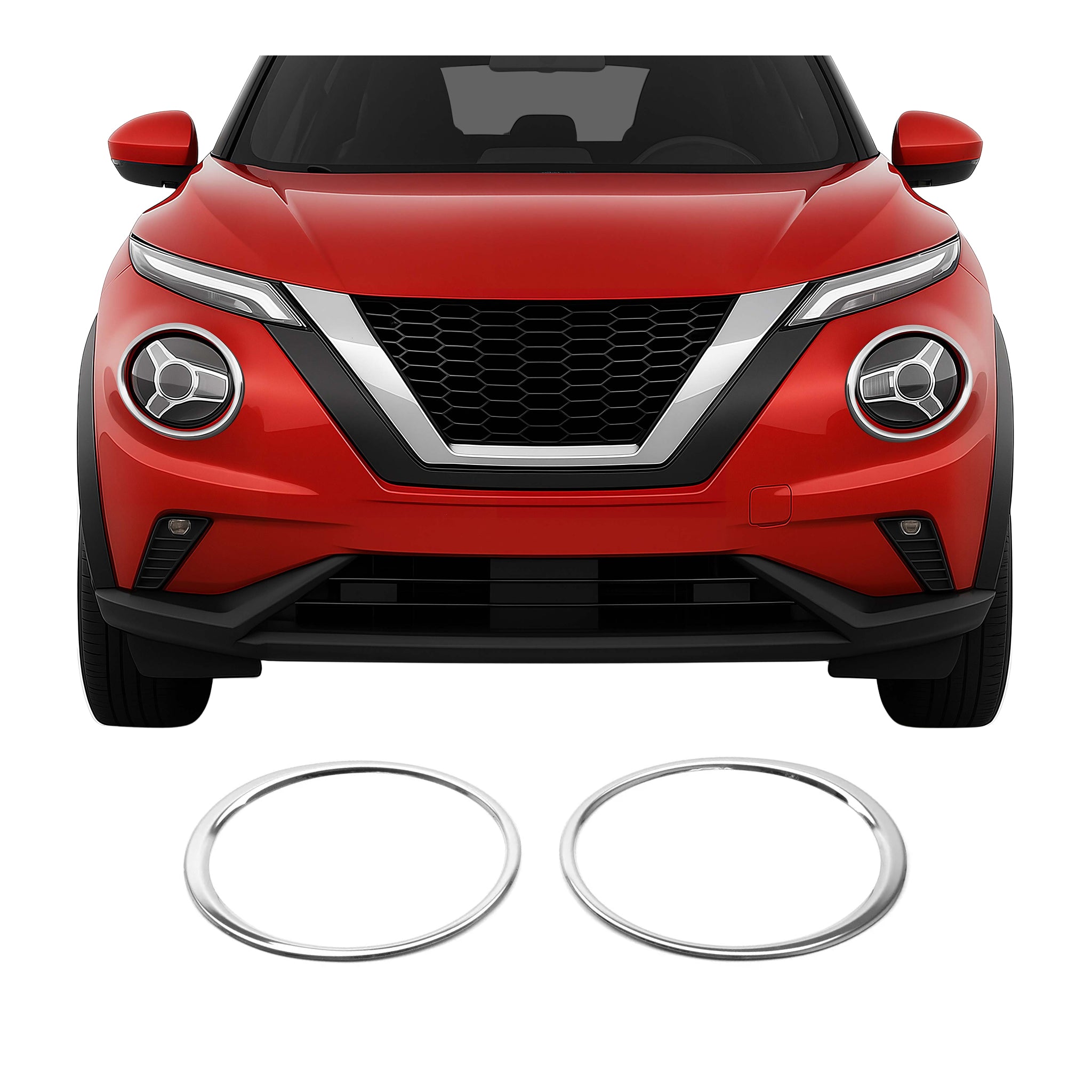 Cadres De Phare Avant pour Nissan Juke 2019-2026 en acier inoxydable 2 Pcs