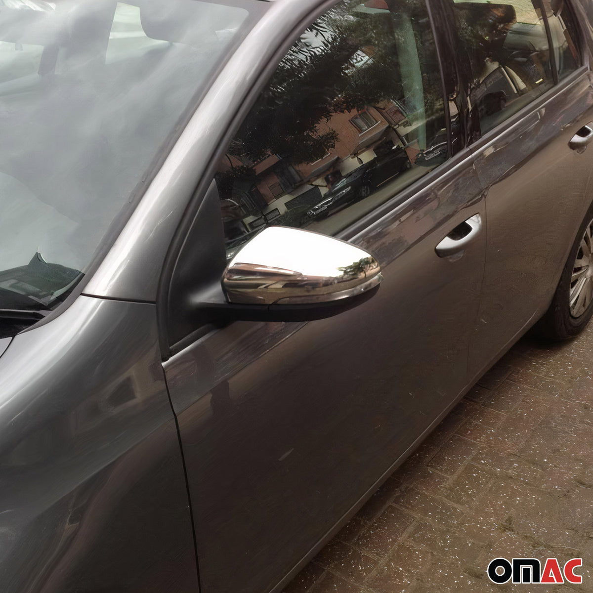 Coques de Rétroviseurs pour VW Touran 1 T3 2010-2015 en Acier Chromé Argent