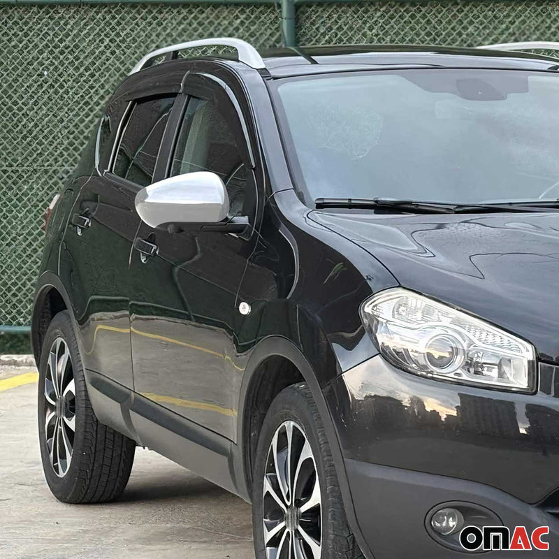 Coques de Rétroviseurs pour Nissan Qashqai +2 2007-2014 en ABS Argent