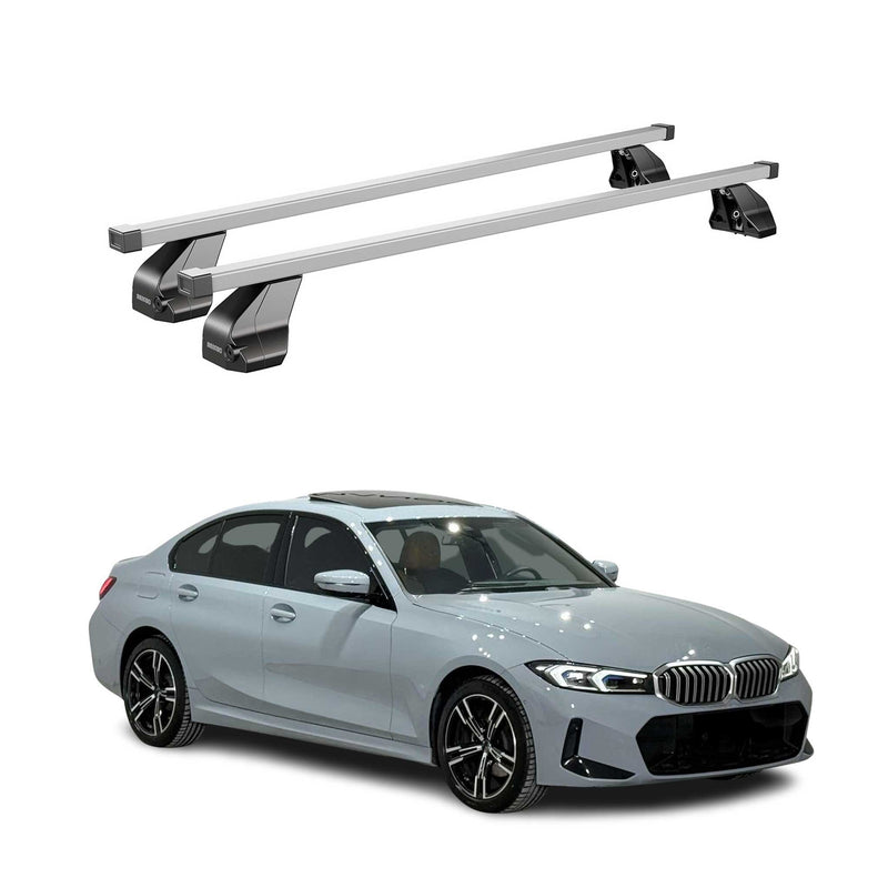 Barres transversales Menabo pour BMW Série 3 G20 2019-2024 / G80 2021-2024 Gris