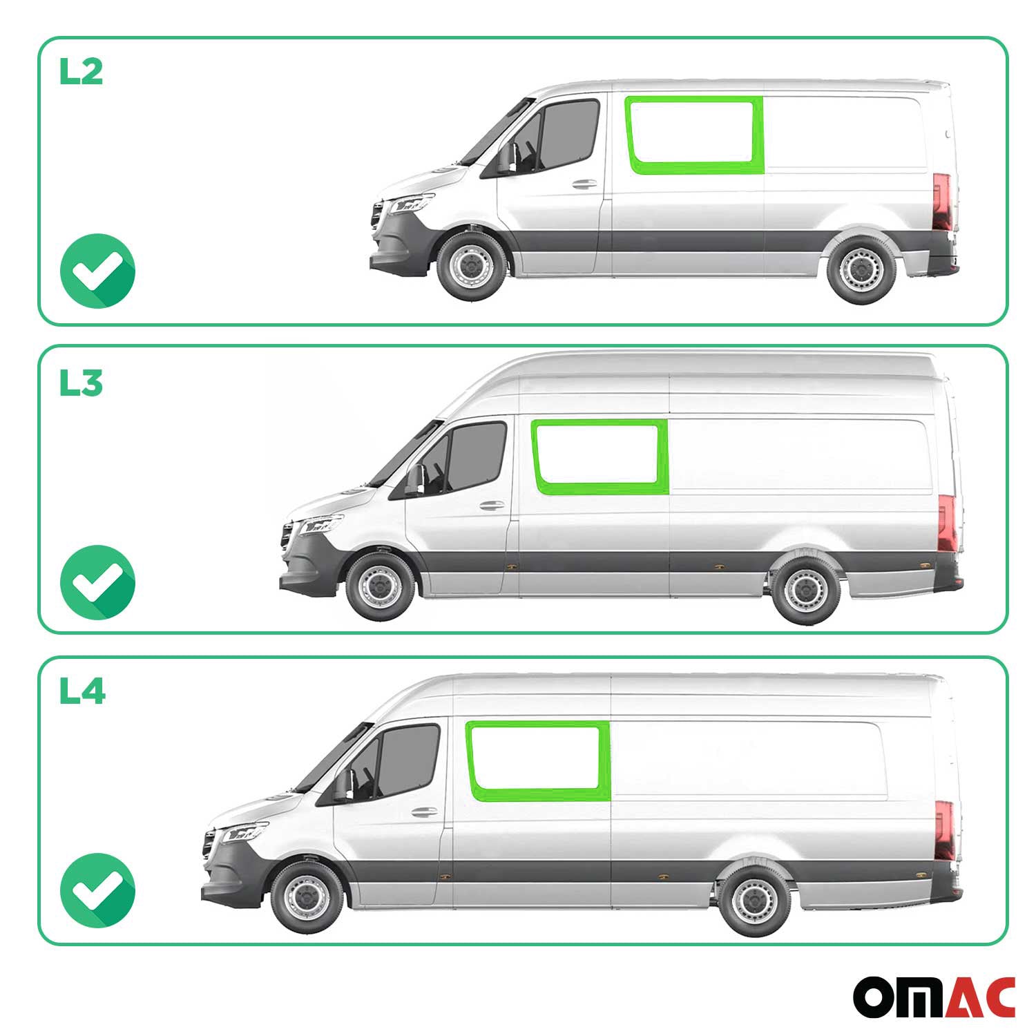 Fixe Vitre de Porte pour Mercedes Sprinter W906 2006-2018 L2 L3 L4 Avant Gauche