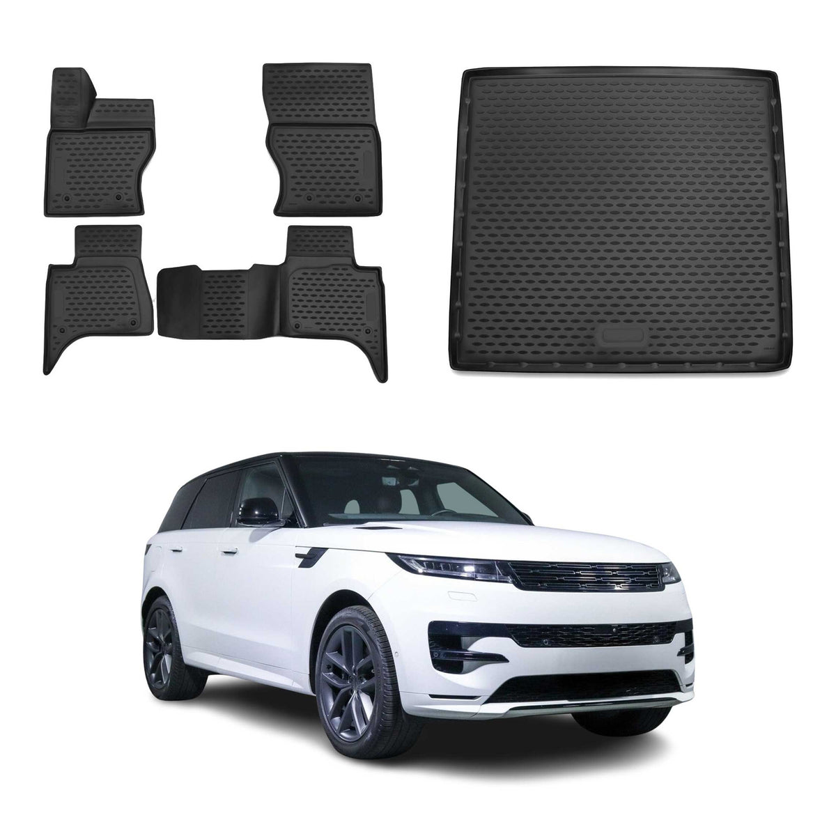 OMAC Kit Tapis de Sol et Coffre pour Land Rover Range Rover Sport 2018-2022