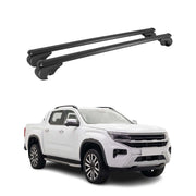 Barres de toit Transversales pour VW Amarok II 2023-2026 TÜV Aluminium Noir 2Pcs