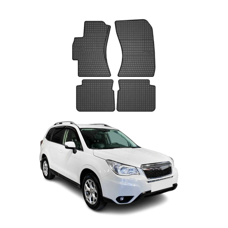 Tapis de Sol pour Subaru Forester 2013-2018 Caoutchouc Noir