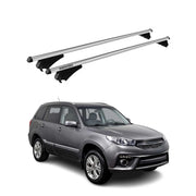 Tiger Barres de toit transversales pour Chery Tiggo 3 J11 2013-2020 Gris