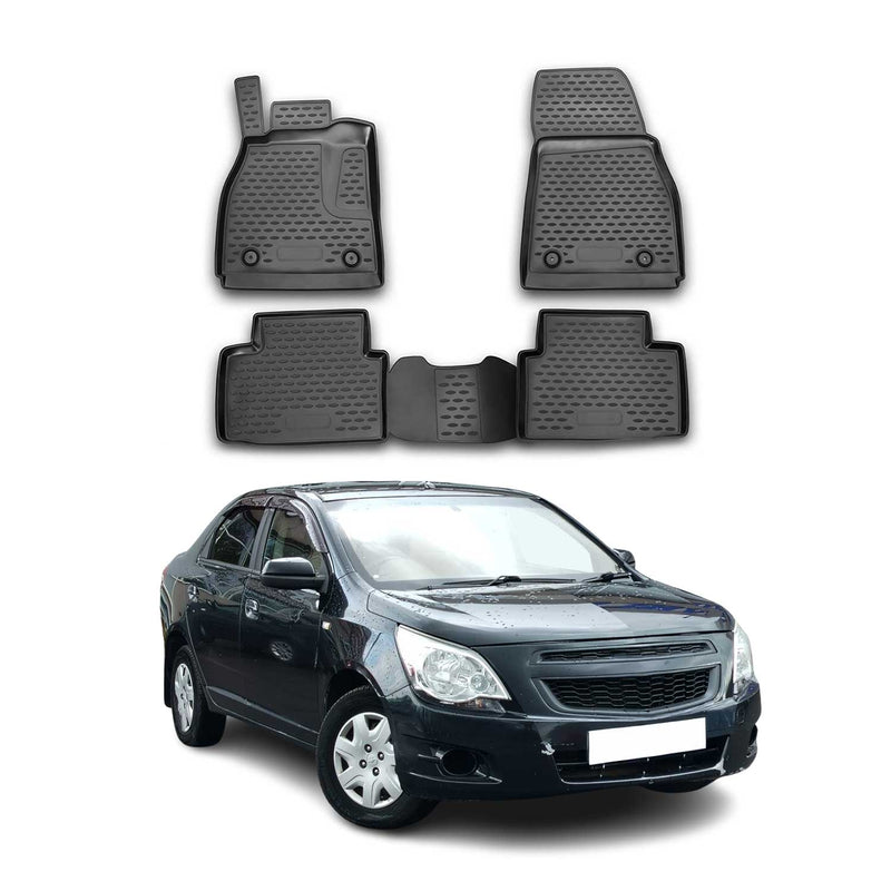 Tapis de sol pour Chevrolet Malibu 2011-2016 en caoutchouc TPE 3D Noir 4Pcs