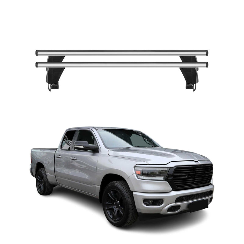 Menabo Barres de toit Transversales pour RAM 1500 V 2019-2025 Alu Gris ABE 2x