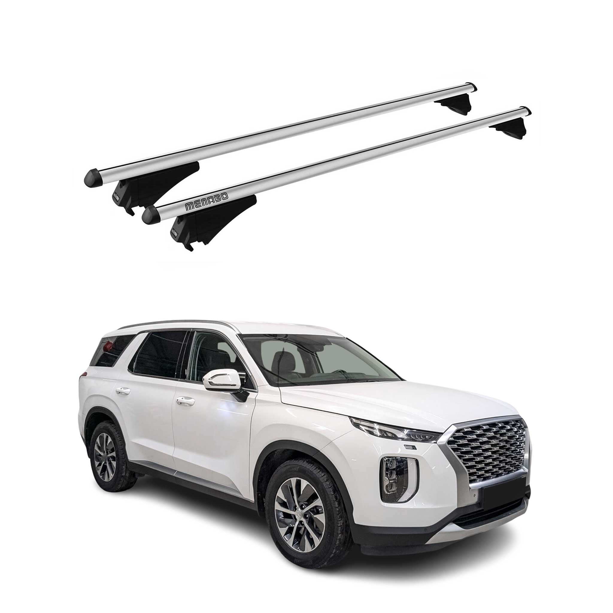 Tiger Barres de toit transversales pour Hyundai Palisade 2019-2024 Gris